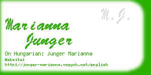 marianna junger business card